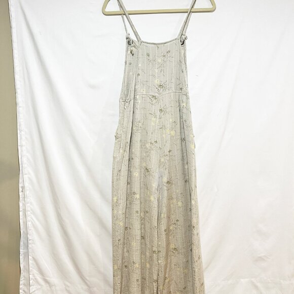 OLLARI By Anthropologie Wide Leg Lightweight Floral Printed Jumpsuit Overalls - Picture 6 of 16